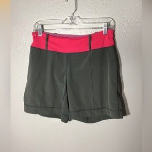 Lululemon Run Speed Shorts Lined Gray/Pink It Doesn’t Have A Size Label